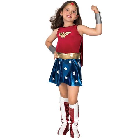 Girls Deluxe Wonder Woman Halloween Costume