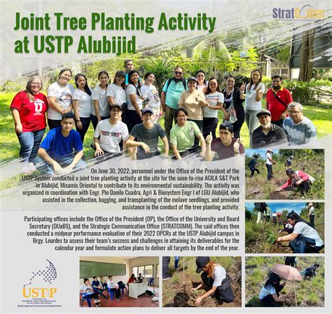 Joint Tree Planting Activity At Ustp Alubijid University Of Science