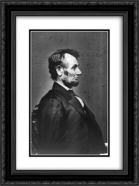 President Abraham Lincoln Half Length Portrait Seated Right Profile