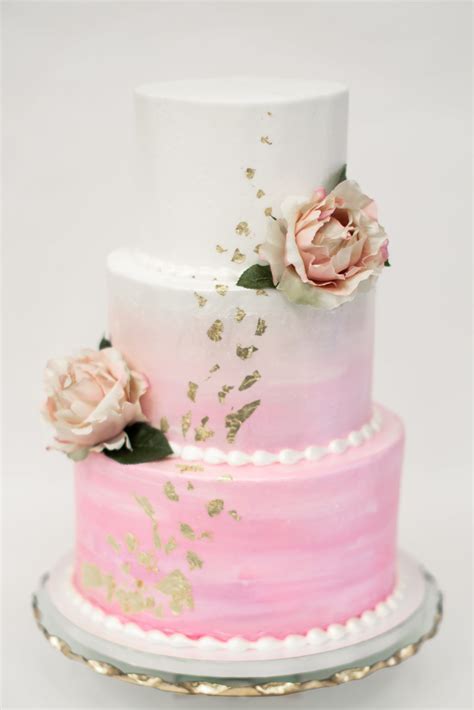 If the tier is on a piece of. Watercolor Tiered Cake - Belmar Bakery