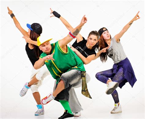 Group Of Young People In Hip Hop Outfits — Stock Photo © Dmitryo 30908769