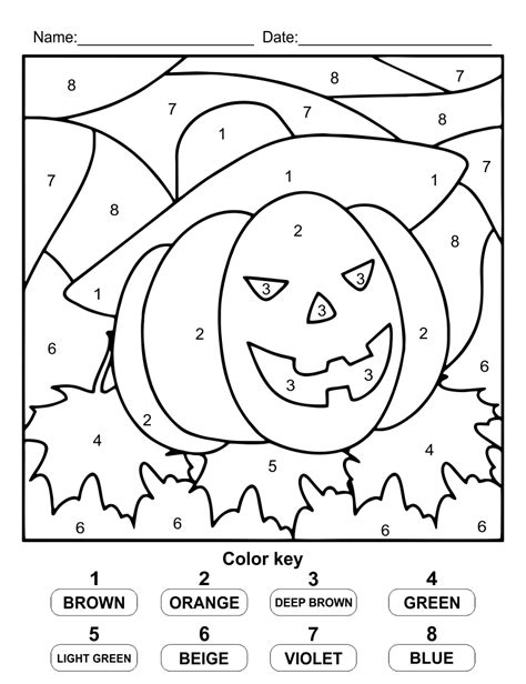 15 Best Halloween Color By Number Printables - printablee.com