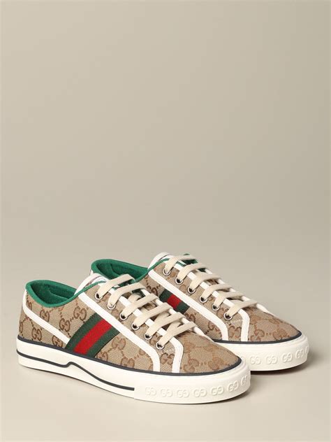 Gucci Tennis 1977 Sneakers With Web Band Sneakers Gucci Women Beige