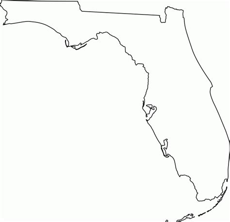 Printable Outline Map Of Pennsylvaniatline Map Of Florida Printable