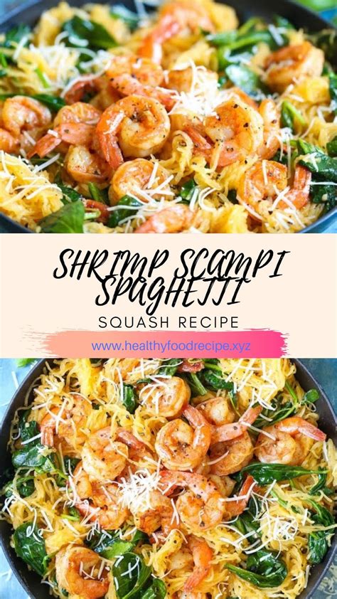 Shrimp Scampi Spaghetti Squash Recipe Healthy Food Recipe