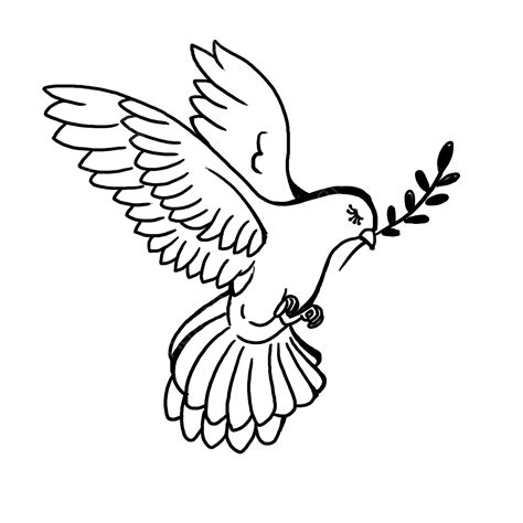 Peace Dove Clipart Transparent Png Hd Cartoon Peace Dove Flying Simple