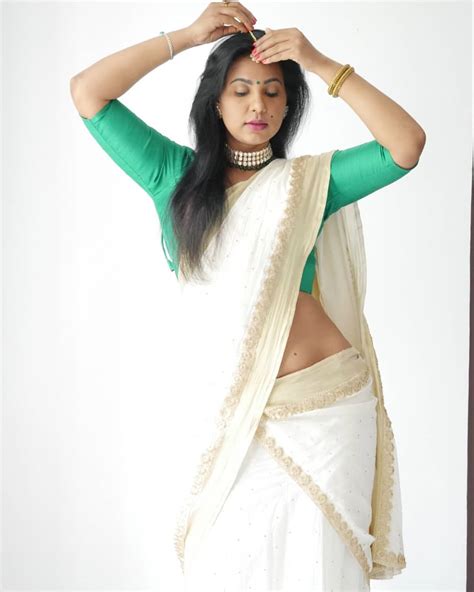 Sexy Saree Lover Bold Model In Saree