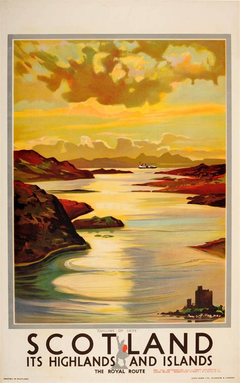 Tom Gilfillan Original Vintage Isle Of Skye Poster Scotland Highlands
