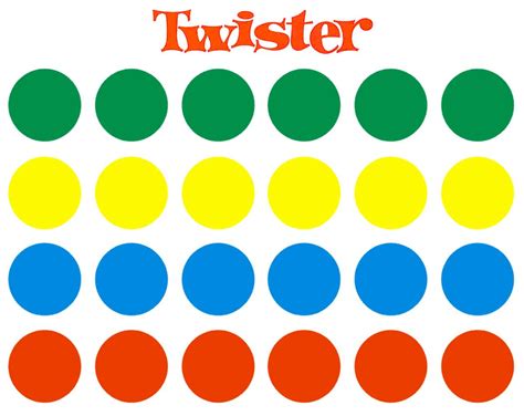 Twister Circles Twister Game Twister Craft Activities