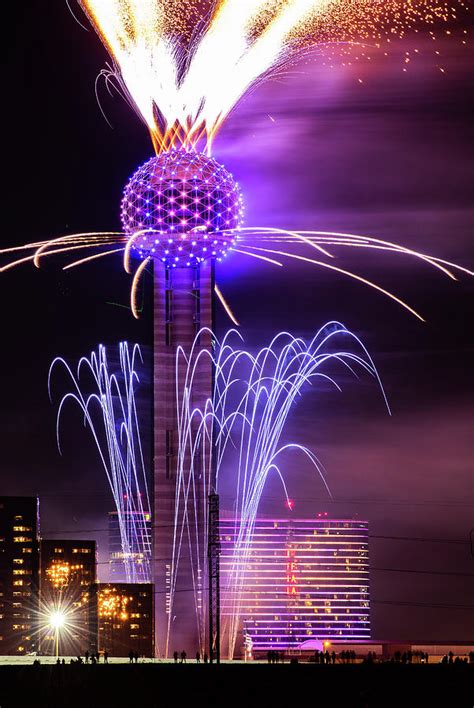 New Years Eve At Reunion Tower Photograph By Danielle Christine White