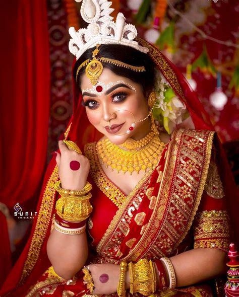 South Indian Bride Saree Indian Bridal Sarees Bengali Bride Asian Bridal Dresses Bengali