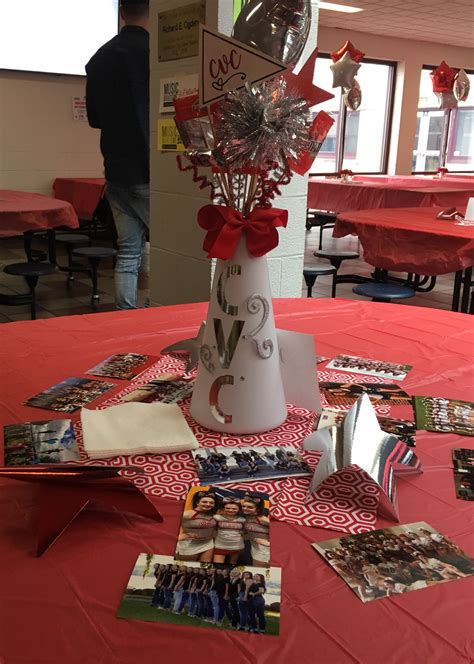 Cheer Banquet Centerpiece | Cheer banquet, Banquet centerpieces