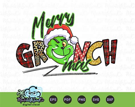 Merry Grinchmas Svg Png Christmas Grinch Png Grinch Svg Etsy The Best