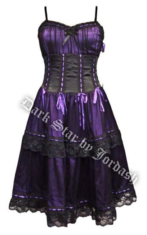 Dark Star Purple Black Satin Lace Burlesque Dress Dsdr7154 7199