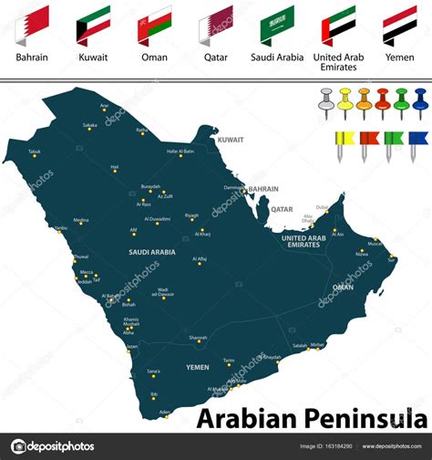 Peninsula Arábiga Mapa Mapa