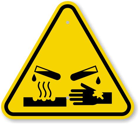 Iso Corrosive Materials Warning Sign Symbol Best Prices Sku Is