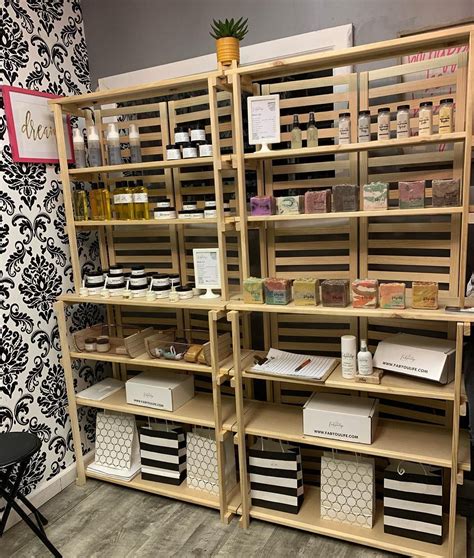 Wooden Retail Shelving Unit w/ 6 Shelves - Pine Wood | Retail shelving