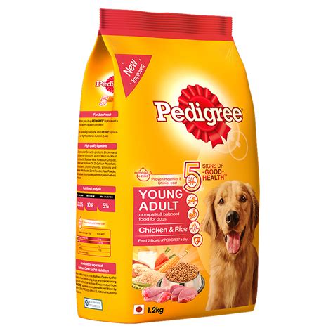 Pedigree Dog Food Young Adult Chicken And Rice 12 Kg Dogspot