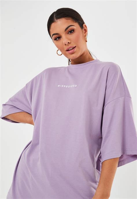 lilac-oversized-drop-shoulder-missguided-slogan-t-shirt-missguided