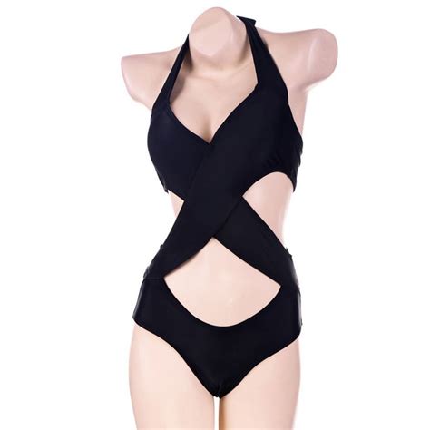 Pin By Happy On Women Clothing Swimsuits Halter Hollow Swimwear