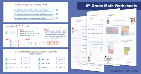 Math worksheets for kids grade 2. 6th Grade Math Skills: Free Games And Worksheets PDF