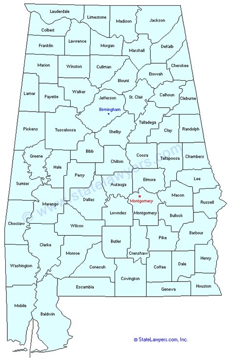 Alabama Lawyer Attorney Directory Alabama Counties