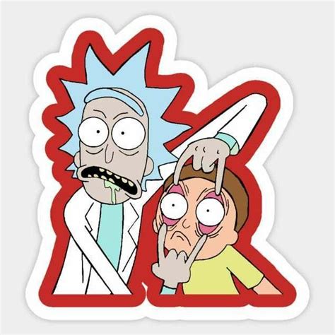 Rick And Morty Vinyl Sticker For Laptop Luggage