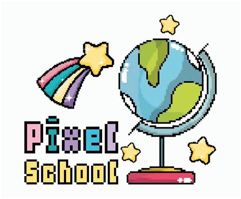 Pixel School Art 642005 Vector Art At Vecteezy