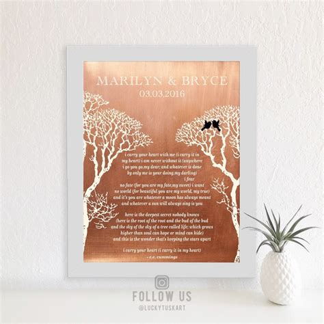 7th Anniversary Wedding Vows Art Personalized T Ee Etsy