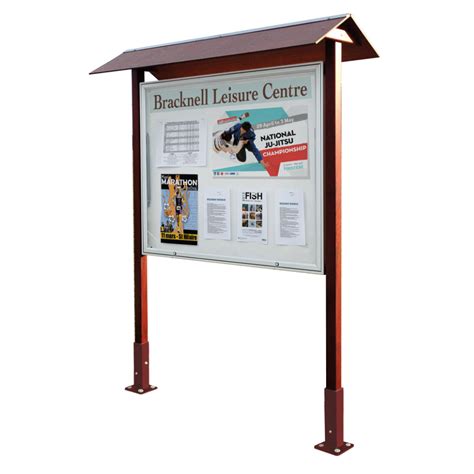 Buy Outdoor Roofed Notice Boards Earth Anchors