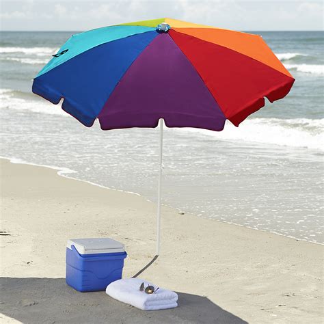 Essential Garden Steel Beach Umbrella 6ft Shop Your Way Online