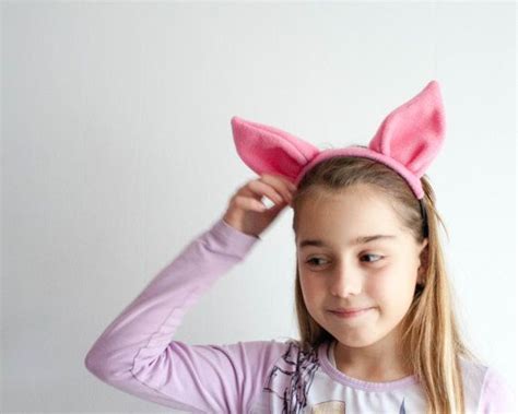 Pig Ears Headband Pink Animal Ears Head Band Childrens Or Adults