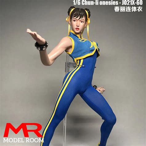 Jo21x 60 1 6 Scale Chun Li Cosplay Bodysuit Jumpsuit Female Costume