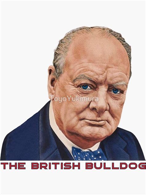The British Bulldog Winston Churchill Sticker By Toyoyukimura