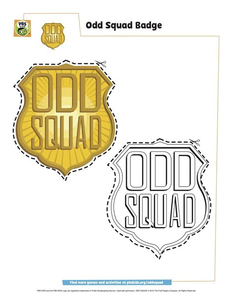 Odd Squad Badges Odd Squad Badge Coloring Pages Paw Patrol Coloring