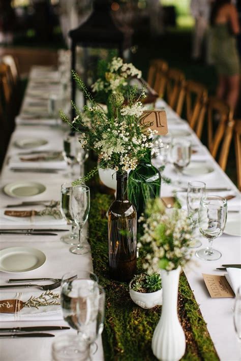 Construction theme party decorations you don't need a permit to build a fun construction themed party! Picture Of a woodland wedding tablescape with a moss ...