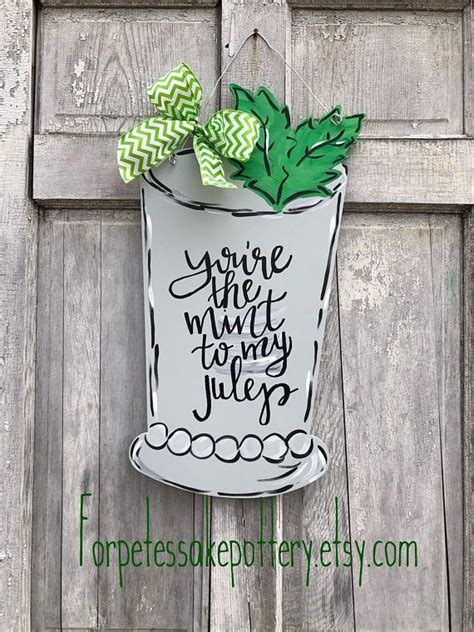 Mint Julep Derby Door Hanger Mint Julep Hanger Mint Julep Etsy Diy