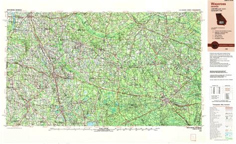 Waycross Ga 1988 250000 Scale Map By United States Geological