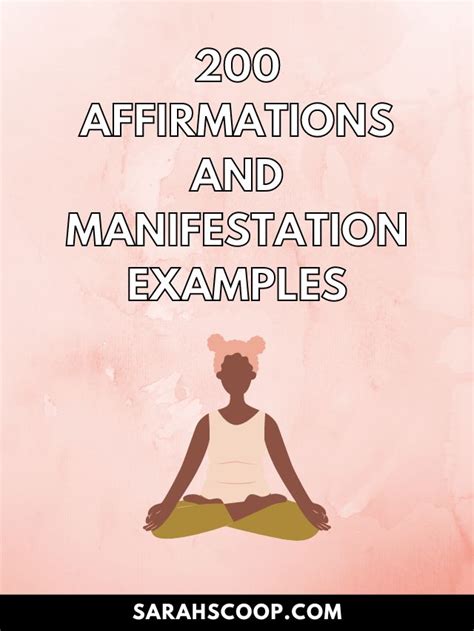 200 Affirmations And Manifestation Examples Sarah Scoop
