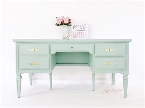 We hope these feminine bedroom curated interior is a participant in the amazon services llc associates program, an affiliate advertising program designed to provide a means for. Green Desk, Vintage Desk, Feminine Desk, Vintage Modern, Home Office Furniture, Girly Office ...