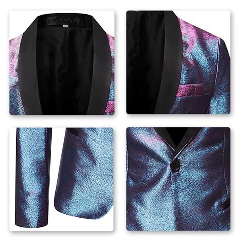 Magic Bluish Violet Tuxedo Jacket Luxury Prom Blazer Cloudstyle