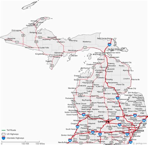 Map Of Lower Michigan Cities Secretmuseum