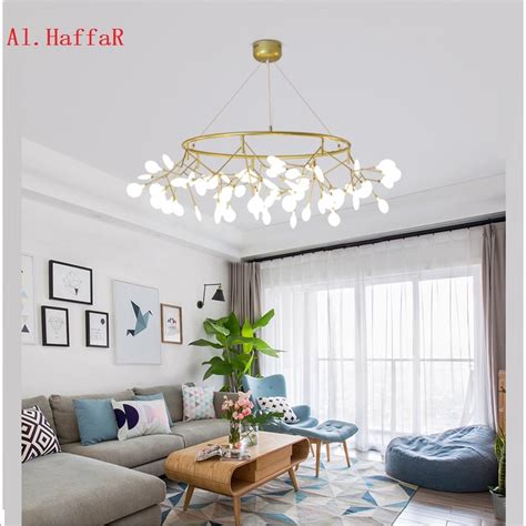 Top Led Modern Firefly Round Chandelier Light Stylish Tree Branch