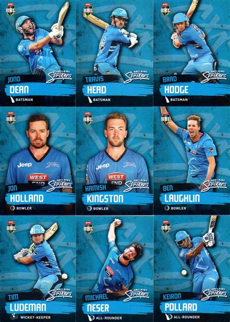 201516 Ca And Bbl Cricket 15 Card Team Set Adelaide Strikers Diggaz