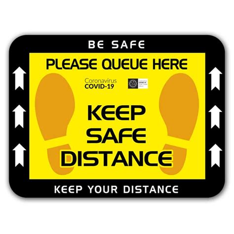 Keep Safe Distance Sticker Signzie