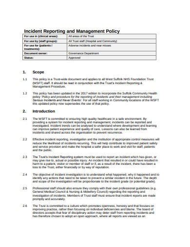 13 Incident Management Policy Templates Pdf
