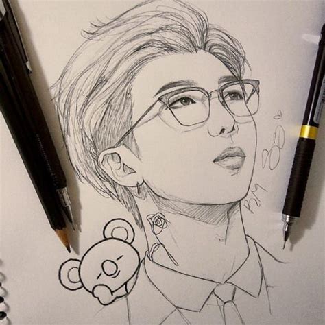 Stephdrawzzz Awesome Leader Namjoon This Is Probabaly My Second