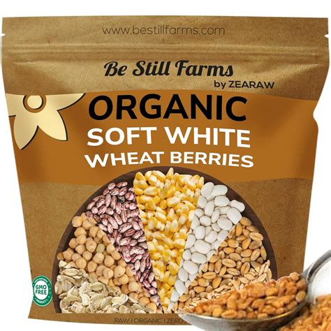 Organic Soft White Wheat Berries 58lb Be Still Farms Healthy Whole Grains Bulk