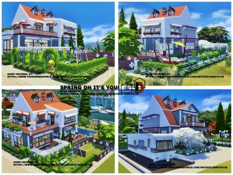 The Sims Resource Spring Oh Its You House By Danuta720 • Sims 4