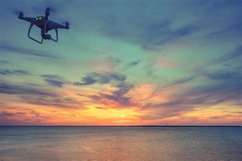 Drone Flying At Sunset Coverdrone Australia